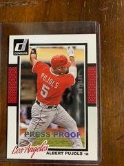 Albert Pujols [Silver Press Proof] #95 Baseball Cards 2014 Donruss Prices