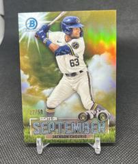 Jackson Chourio [Gold] Baseball Cards 2023 Bowman Sights on September Prices