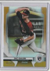 Zac Gallen [Gold Refractor] #BSR-91 Baseball Cards 2020 Bowman Sterling Prices
