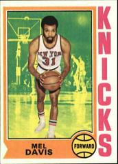 Mel Davis Basketball Cards 1974 Topps Prices