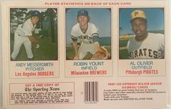 Messersmith, Oliver, Yount [Hand Cut Panel] Baseball Cards 1975 Hostess Prices