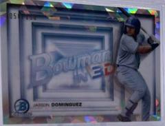 Jasson Dominguez [Atomic Refractor] Baseball Cards 2022 Bowman in 3D Prices