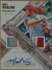 Matt Vierling [Gold] #DMS-MV Baseball Cards 2022 Panini Diamond Kings DK Materials Signatures Prices