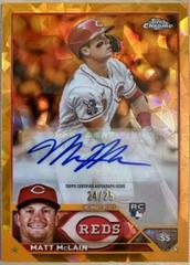 Matt McLain [Orange] #USA-MMC Baseball Cards 2023 Topps Chrome Update Sapphire Autographs Prices