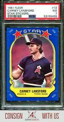Carney Lansford Baseball Cards 1981 Fleer Star Stickers Prices