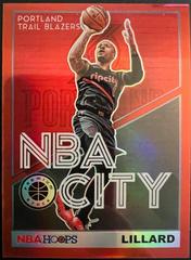 Damian Lillard [Red] #6 Basketball Cards 2019 Panini Hoops Premium Stock NBA City Prices