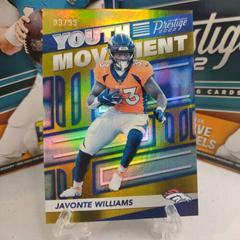 Javonte Williams [Gold] Football Cards 2022 Panini Prestige Youth Movement Prices