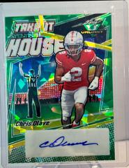 Chris Olave [Crystal Green] Football Cards 2022 Leaf Valiant Autographs Take it to the House Prices