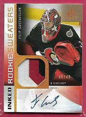 Filip Gustavsson [Inked Patch Autograph] Hockey Cards 2021 SP Game Used Rookie Sweaters Prices