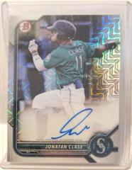 Jonatan Clase [Orange Refractor] #BCMA-JC Baseball Cards 2022 Bowman Chrome Mega Box Mojo Autographs Prices