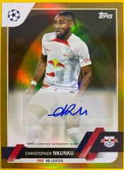 Christopher Nkunku [Gold] Soccer Cards 2022 Topps UEFA Club Competitions Autographs Prices