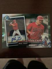 Mike Trout [Green Refractor] #BTN-20 Baseball Cards 2017 Topps Chrome Bowman Then & Now Prices