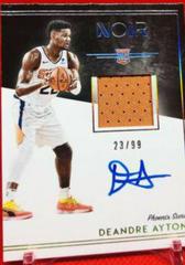 DeAndre Ayton [Patch Autograph] Basketball Cards 2018 Panini Noir Prices