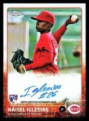 Raisel Iglesias [Refractor] #AR-RI Baseball Cards 2015 Topps Chrome Autograph Rookies Prices