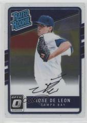 Jose De Leon Baseball Cards 2017 Panini Donruss Optic Rated Rookie Signatures Prices