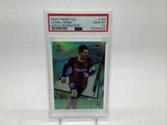 Lionel Messi [Aqua Refractor] #100 Soccer Cards 2020 Topps Finest UEFA Champions League Prices