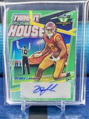Drake London [Green] Football Cards 2022 Leaf Valiant Autographs Take it to the House Prices