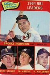 A. L. RBI Leaders [Robinson, Stuart, Mantle, Killebrew] #5 Baseball Cards 1965 O Pee Chee Prices