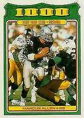Marcus Allen Football Cards 1988 Topps 1000 Yard Club Prices