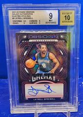 Latrell Sprewell [Red] #GA-LSP Basketball Cards 2021 Panini Obsidian Galaxy Autographs Prices