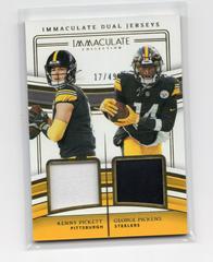 Kenny Pickett / George Pickens #4 Football Cards 2023 Panini Immaculate Dual Jersey Prices