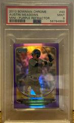 Austin Meadows [Orange Refractor] #40 Baseball Cards 2013 Bowman Chrome Mini Prices