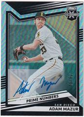 Adam Mazur [Prime Numbers Signature B] #53 Baseball Cards 2022 Panini Elite Extra Edition Prices