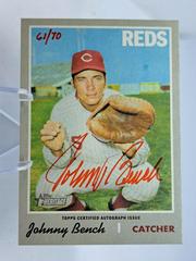Johnny Bench [Red Ink] Baseball Cards 2019 Topps Heritage Real One Autographs Prices