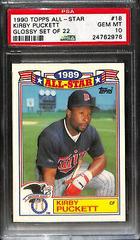 Kirby Puckett #18 Baseball Cards 1990 Topps All Star Glossy Set of 22 Prices