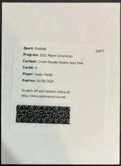 Justin Fields [Autograph Pink] #CR-4 Football Cards 2021 Panini Chronicles Crown Royale Prices