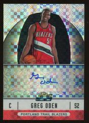 Greg Oden [Autograph Xfractor] Basketball Cards 2007 Finest Prices