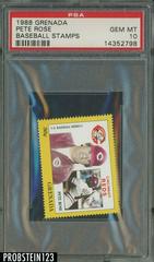 Pete Rose Baseball Cards 1988 Grenada Baseball Stamps Prices