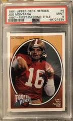 Joe Montana [1987 First Passing Title] Football Cards 1991 Upper Deck Heroes Prices