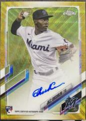 Jazz Chisholm [Gold Wave Refractor] #RA-JCH Baseball Cards 2021 Topps Chrome Rookie Autographs Prices