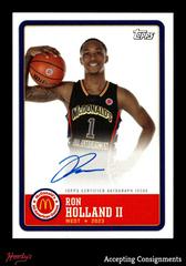 Ron Holland II [Autograph] #PA-RH Basketball Cards 2023 Topps Chrome McDonald's All American Paper At Event Prices
