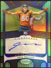 Greg Dulcich [Green] #RS-GD Football Cards 2022 Panini Certified Rookie Signatures Prices