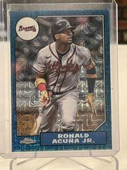 Ronald Acuna Jr. [Blue] #T87C2-69 Baseball Cards 2022 Topps Silver Pack 1987 Chrome Series 2 Prices