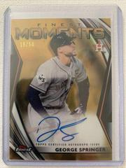 George Springer [Gold Refractor] Baseball Cards 2021 Topps Finest Moments Autographs Prices