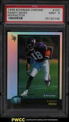 Randy Moss [Refractor] #182 Football Cards 1998 Bowman Chrome Prices