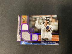 Gleyber Torres [Purple] #TTR-GT Baseball Cards 2022 Topps Tribute Triple Relics Prices