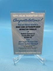 Vladimir Guerrero Jr. [Gold Refractor] #SCCBA-VG Baseball Cards 2021 Stadium Club Chrome Autographs Prices