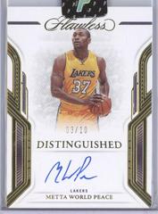 Metta World Peace [Gold] #5 Basketball Cards 2022 Panini Flawless Distinguished Auto Prices