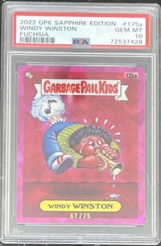 Windy WINSTON [Padparadscha] #175a Garbage Pail Kids 2022 Sapphire