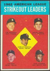 AL Strikeout Leaders #10 Baseball Cards 1963 Topps Prices