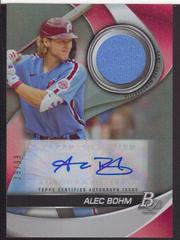 Alec Bohm Baseball Cards 2022 Bowman Platinum Pieces Autograph Relics Prices