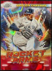 Aroldis Chapman [Red Flare] Baseball Cards 2022 Topps Cosmic Chrome Rocket Arms Prices