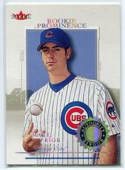 Mark Prior [Rookie Prominence] Baseball Cards 2001 Fleer Authority Prices
