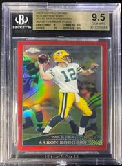 Aaron Rodgers [Passing Red Refractor] Football Cards 2009 Topps Chrome Prices