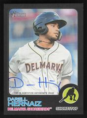 Darell Hernaiz [Black] Baseball Cards 2022 Topps Heritage Minor League Real One Autographs Prices