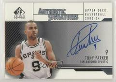 Tony Parker Basketball Cards 2003 SP Signature Authentic Signature Prices